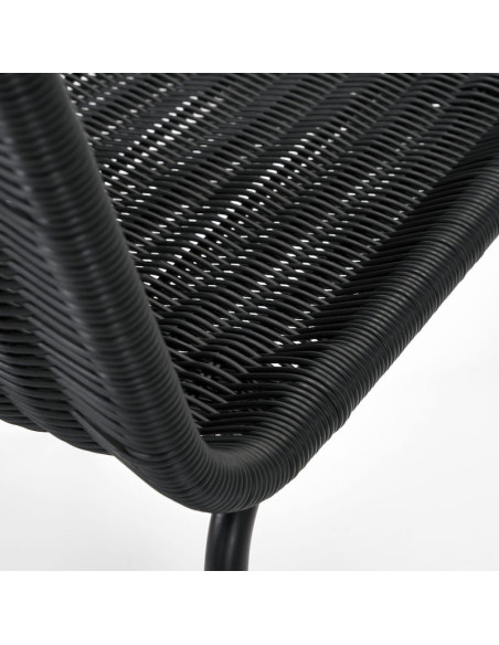 Chaise osier Hapur noire - House Doctor