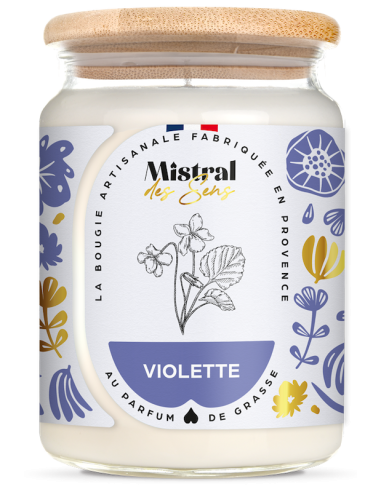 Bougie Violette - Grande jarre