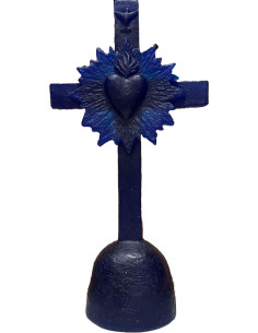 Croix coeur de lumière - Marine - Ciergerie des Prémontrés