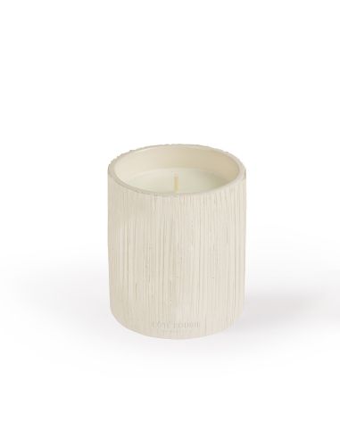 Bougie Striée Blanche S - Fleur d'Oranger