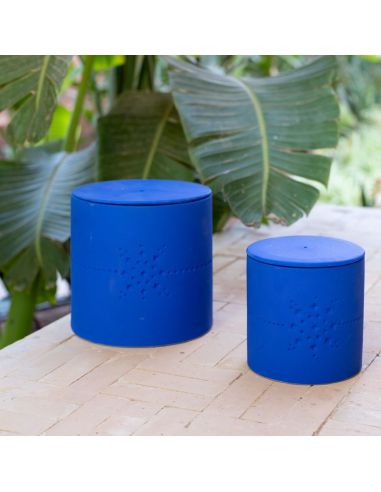 Bougie Céramique Izza Bleu S - Mandarine Majorelle