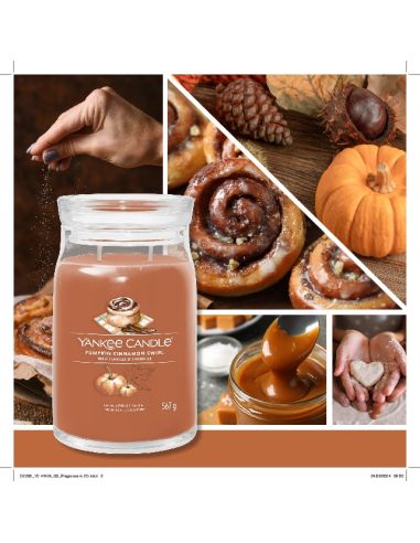 Roulée à la cannelle et citrouille - Votive en verre