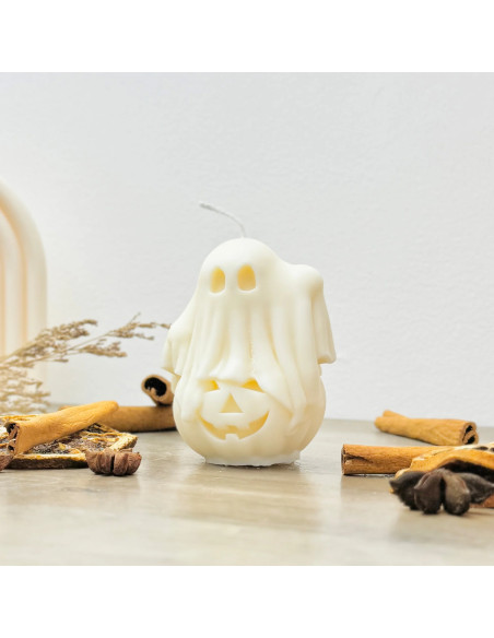 Bougie fantôme citrouille Halloween - Carnaval Toffee