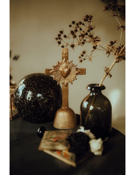 Croix Coeur de lumière - Blanc - Ciergerie des Prémontrés