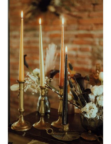 Cierge Mauve laqué 32 cm