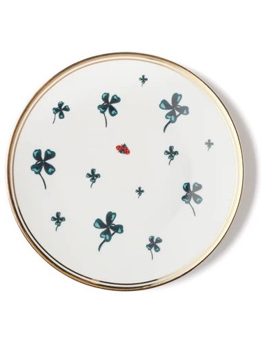Trèfles et coccinelle - Assiette Déco...