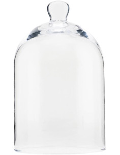 Petite cloche en verre avec bouton