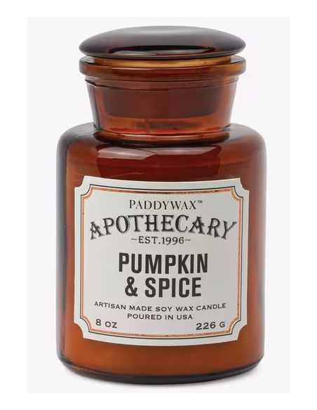 Apothecary Glass Candle Citrouille Épicée