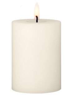Bougie pilier LED Ivoire - 10 cm