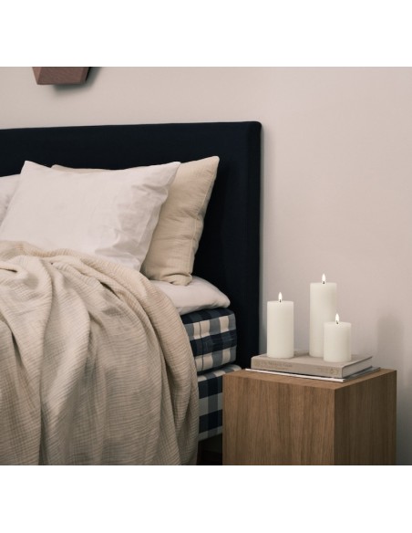 Bougie pilier Caramel Ivoire - 10 cm