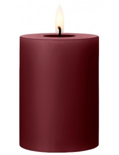Bougie pilier LED Vin rouge - 10 cm