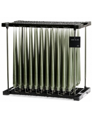 Cierge Vert Kaki laqué 32cm Ester Erik