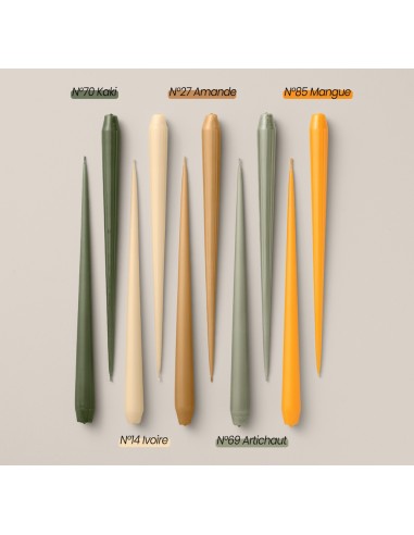 Cierge amande Laquée 32 cm