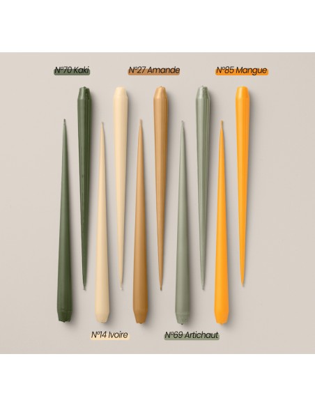 Cierge amande Laquée 32 cm