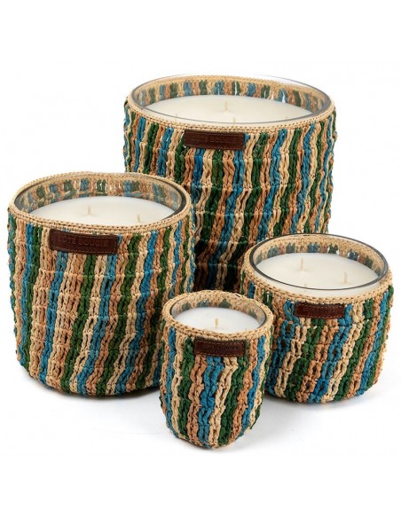 Bougie raphia Bahia M - Menthe et thé