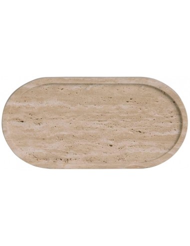 Plateau ovale en travertin - Andrea House