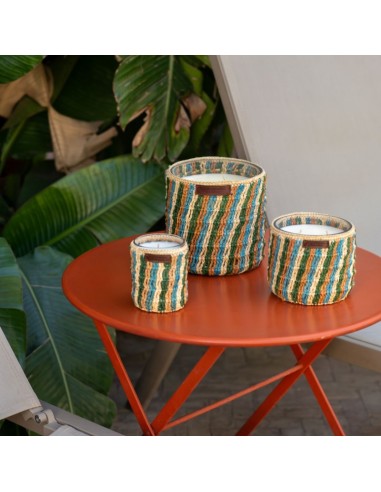 Bougie raphia Bahia S - Menthe et thé