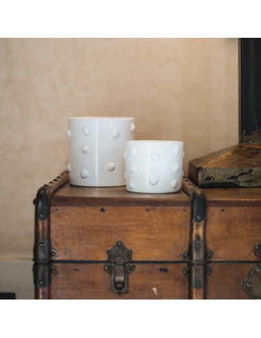 Bougie Argile Itto Blanc L - Place des épices