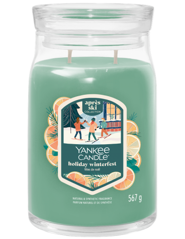 Fêtes de Noël - Grande bougie 2 mèches