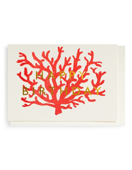 Carte Happy Birthday Coral - The Archivist