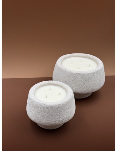 Bougie Travertin Agafay L - Citronnelle