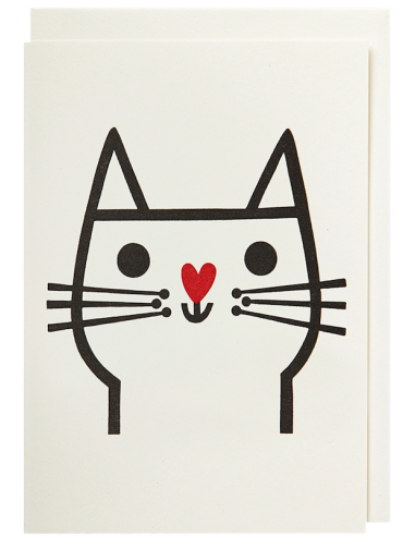 Carte Cat with Heart Nose – Archivist Gallery