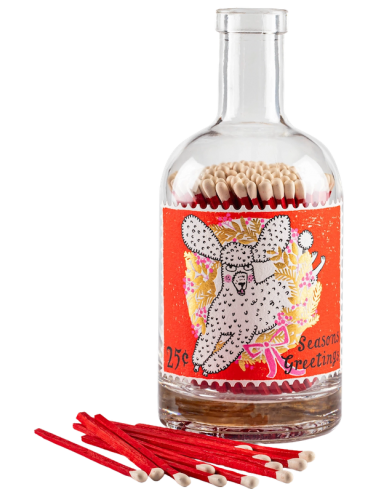Bouteille d'allumettes - Festive Poodle Stamp - The Archivist