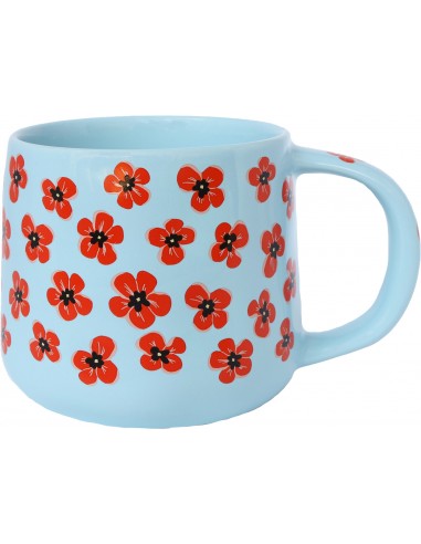 Mug bleu Coquelicot
