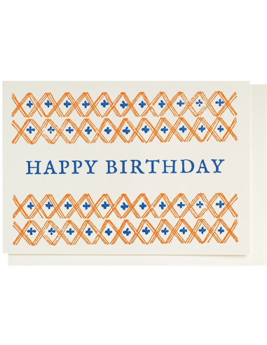 Carte Happy Birthday Pattern - The Archivist
