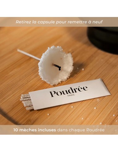 Bougie en perles de cire parfumées Balade en forêt - Poudrée Paris