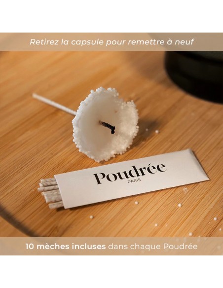 Bougie en perles de cire parfumées Cèdre Marin - Poudrée Paris