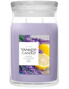 Citron lavande - Grande bougie 2 mèches