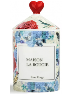 Bougie Rose Rouge - Maison La Bougie