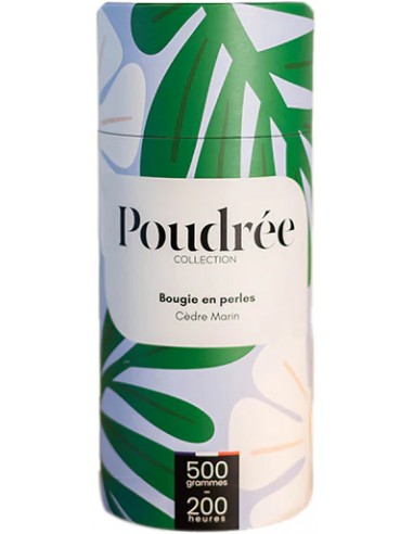 Bougie en perles de cire parfumées Cèdre Marin - Poudrée Paris