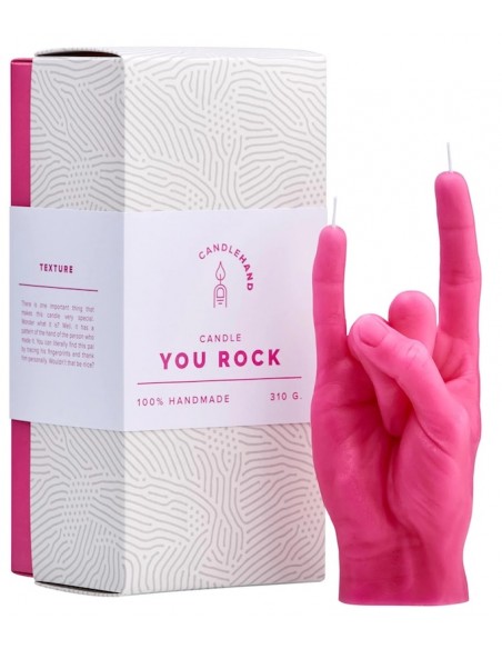 Bougie You Rock 22 cm - Rose