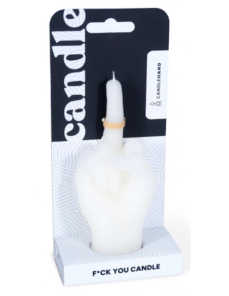 Bougie Fcuk You 12 cm - Blanc