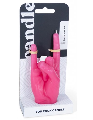 Bougie You Rock 12 cm - Rose