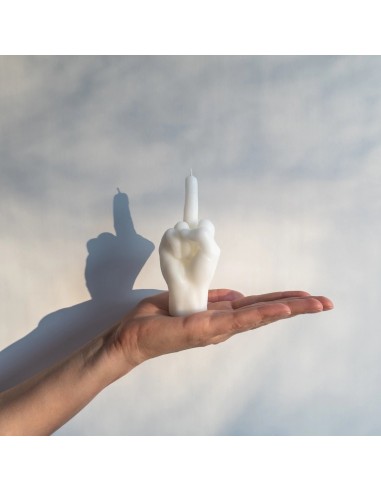 Bougie Fcuk You 12 cm - Blanc