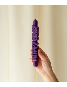 Bougie Happy Bday - Indigo 2