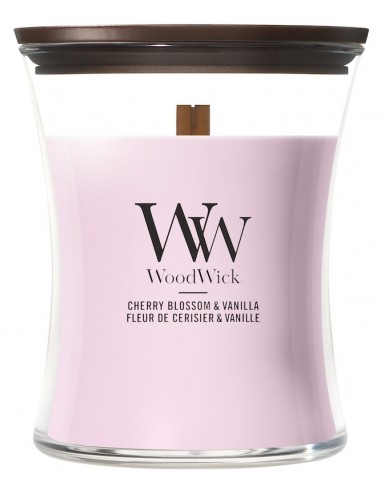 Bougie WoodWick Fleur de cerisier et vanille - 275gr