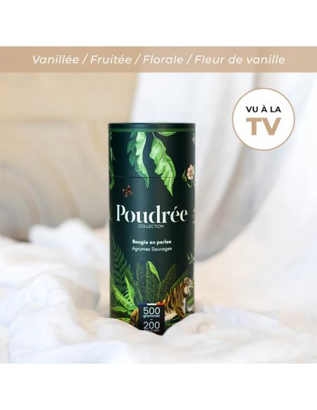 Bougie en perles de cire parfumées Agrumes sauvages - Poudrée Paris