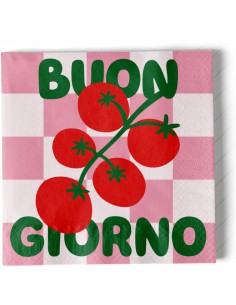 Lot de 20 serviettes en papier Buongiorno