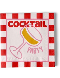 Lot de 20 serviettes en papier Cocktail Party