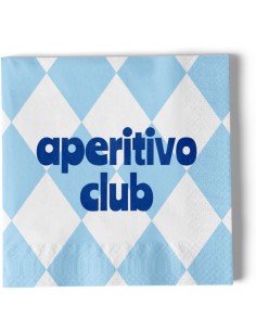 Lot de 20 serviettes en papier Aperitivo Club