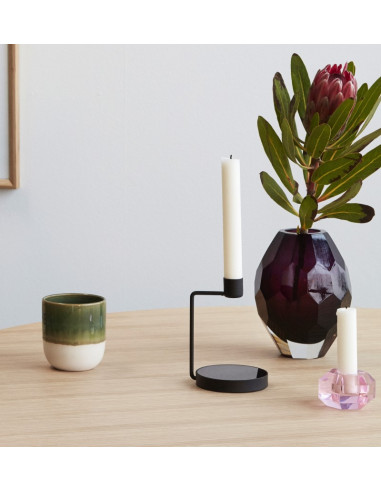 Chandelier Métal et Verre Noir