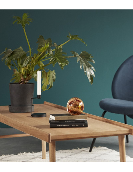 Chandelier Métal et Verre Noir